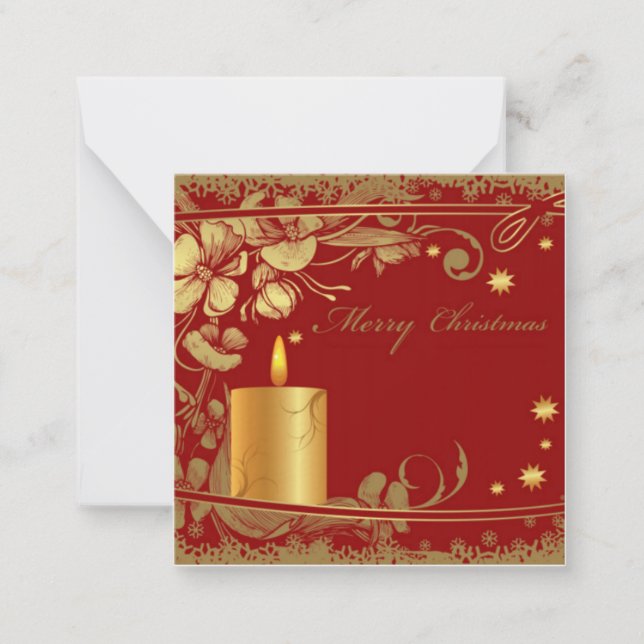 Merry Christmas elegant Note Card (Front)