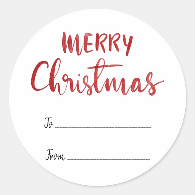 Merry Christmas Elegant Red Script | Gift Tag (Front)