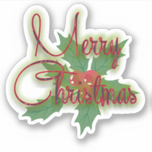 Merry Christmas Elegant Script & Greenery