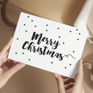 Merry Christmas Elegant script typography postcard