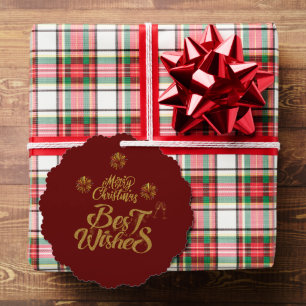 Merry Christmas Elegant Trendy Tree Decoration Card