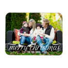 Merry Christmas Elegant White Script Photo