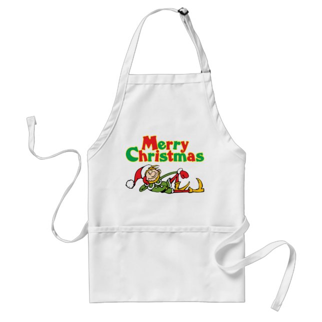 Merry Christmas Elf Apron (Front)