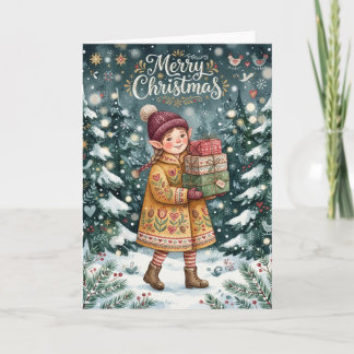 Merry Christmas Elf Card