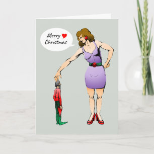 Merry Christmas Elf Photo Card