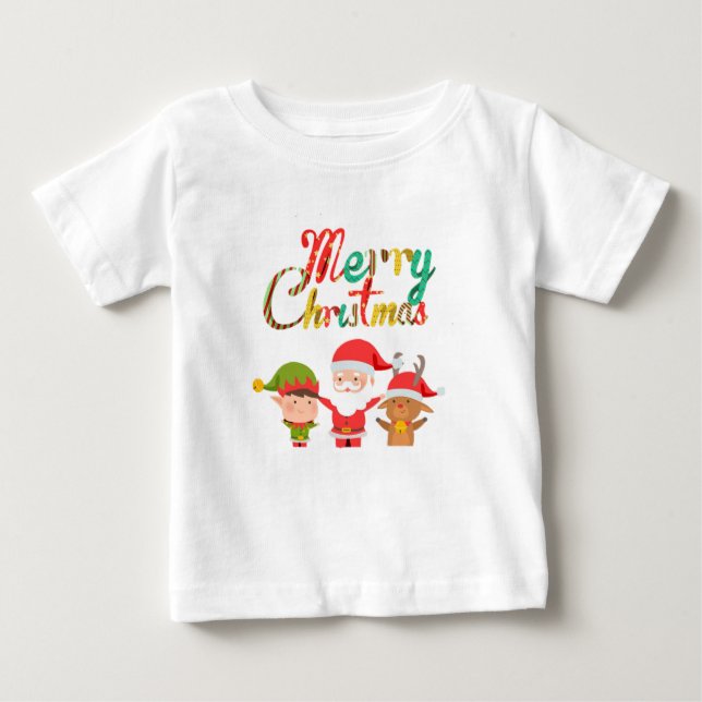 Merry Christmas Elf's Baby T-Shirt (Front)