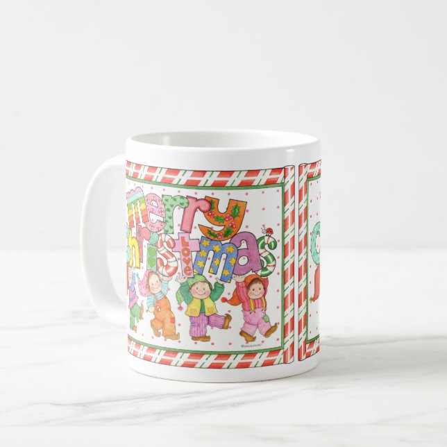 Merry Christmas Elves Coffee Mug (Front Left)