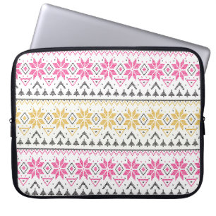 Merry Christmas embroidery cross stitch ugly sweat Laptop Sleeve