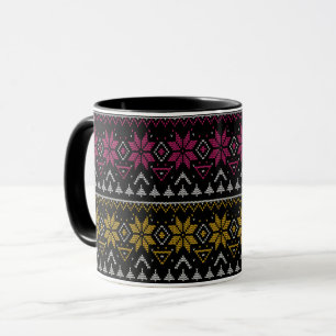 Merry Christmas embroidery cross stitch ugly sweat Mug