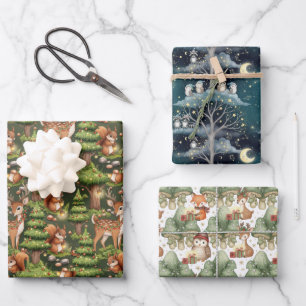 Merry Christmas Enchanted Forrest Wrapping Paper