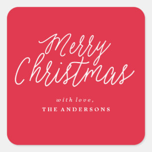 MERRY CHRISTMAS envelope seal Christmas Sticker