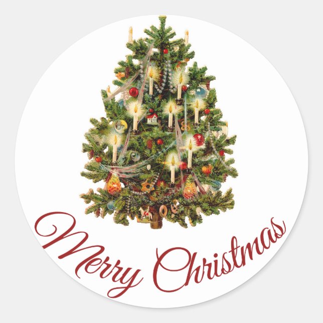 MERRY CHRISTMAS ENVELOPE SEAL STICKER (Front)