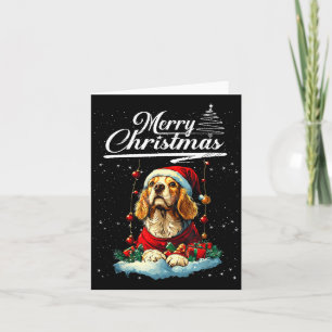 Merry Christmas Er Spaniel Santa Hat Dog Lovers Xm Card