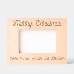 Merry Christmas etched frame with personal message