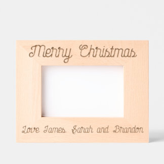 Merry Christmas etched frame with personal message