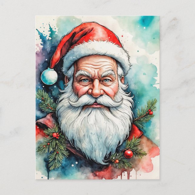 Merry Christmas Everybody, From Santa Claus Postcard (Front)
