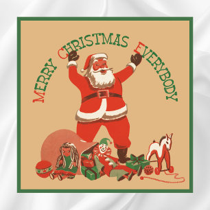 Merry Christmas Everybody! Vintage Santa Claus Poster