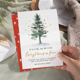 Merry Christmas Everything is Fine Funny Holiday Card
