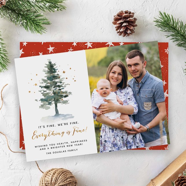 Merry Christmas Everything is Fine Photo Holiday Card (Creator Uploaded)