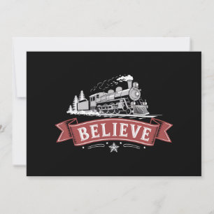 Merry Christmas Express North Pole Xmas Santa  Holiday Card