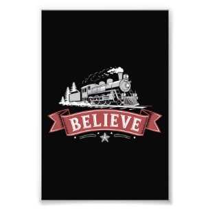 Merry Christmas Express North Pole Xmas Santa Photo Print