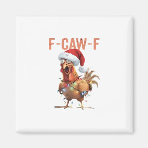 Merry Christmas F-Caw-F Classic Retro Cool Magnet