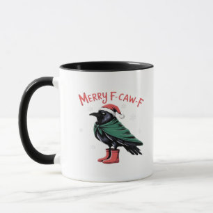 Merry Christmas F-Caw-F Classic Vintage Style Mug