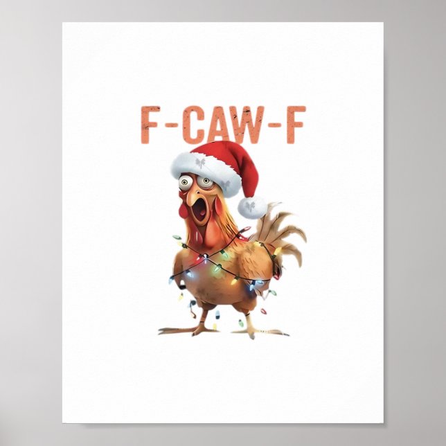 Merry Christmas F Caw F Retro Cool Design Poster (Front)