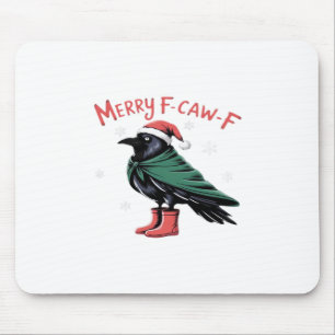 Merry Christmas F Caw F Vintage Classic Style Mouse Pad