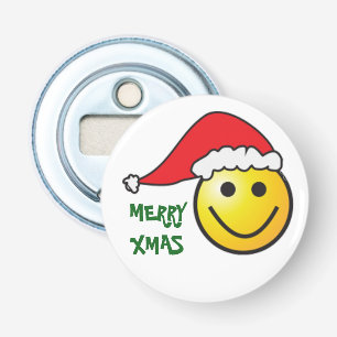 MERRY CHRISTMAS FACE SANTA CLAUS BOTTLE OPENER