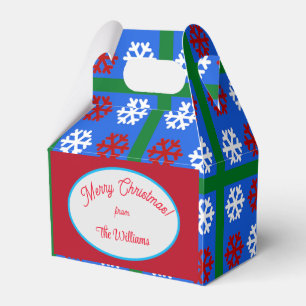 Merry Christmas Family American Snowflakes Favour Box