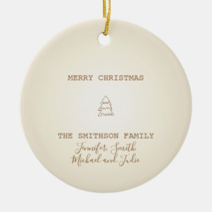 Merry Christmas family Ceramic Ornament