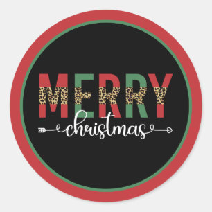 Merry Christmas Family Christmas Celebration Gifts Classic Round Sticker