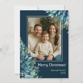 Merry Christmas family custom photo holiday card