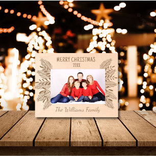 Merry Christmas Family Etched Frames