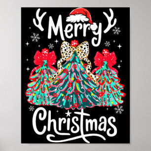 Merry Christmas Family Funny Christmas Tree Women Poster
