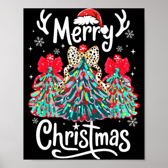 Merry Christmas Family Funny Christmas Tree Women  Poster (Front)