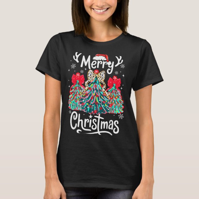 Merry Christmas Family Funny Christmas Tree Women  T-Shirt (Front)