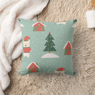 Merry Christmas family Gathering Set on Warm Cushion