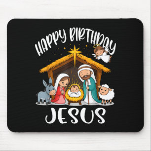 Merry Christmas Family Kid Nativity Happy Birthday Mouse Pad