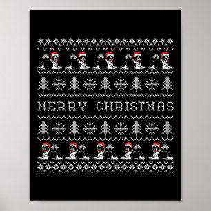Merry Christmas Family Matching Bulldog Merry Chri Poster