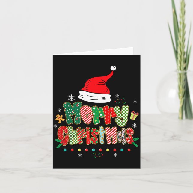 Merry Christmas Family Matching Outfit Xmas Squad  Card (Front)