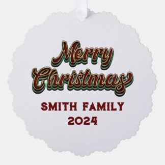 Merry Christmas - Family Matching Tree Decoration Card