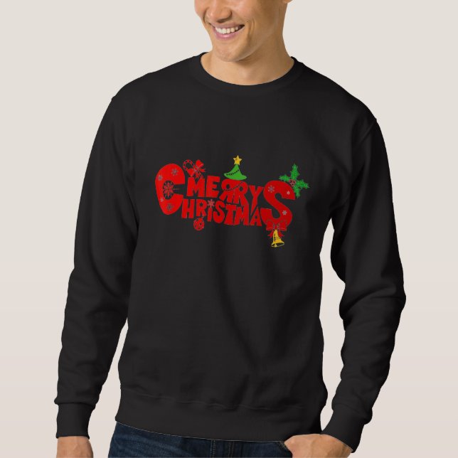 Merry Christmas  Family Merry Christmas  Christmas Sweatshirt (Front)