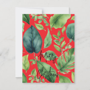 Merry Christmas Family New Year Message Postcard