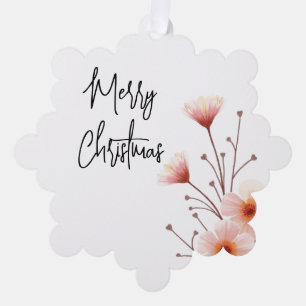Merry Christmas Family New Year Message Tree Decoration Card
