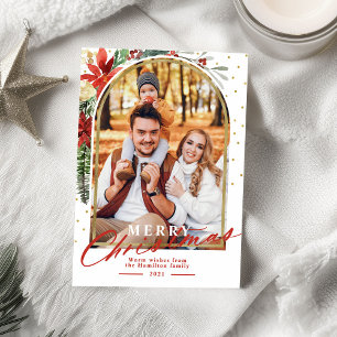 Merry Christmas Family Photo Arch Christmas Card