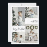 Merry Christmas Family Photo Card<br><div class="desc">Create a lasting impression this season with a unique holiday card. This simple,  template features a clean,  modern design. Customise it with your information and make it uniquely yours!</div>