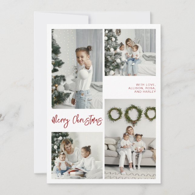 Merry Christmas Family Photo Card (Front)