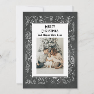 Merry Christmas family photo card